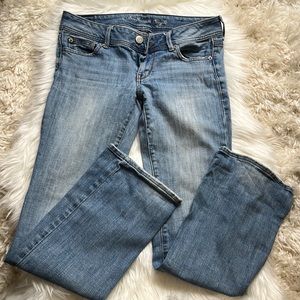 American eagle size 8 slim boot cut jeans stretch